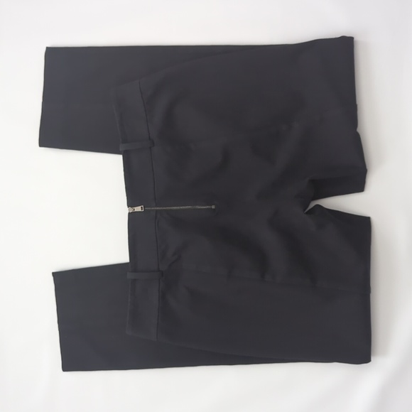Ann Taylor Back Zip Seamed Slim Straight Stretch Pant size 10 Petite Black - Picture 7 of 11